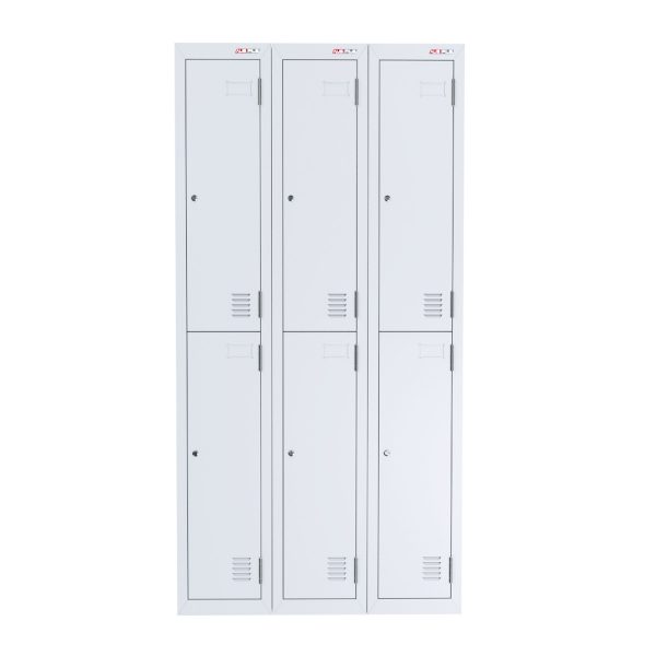AusFile-Locker-2Tier-300W-White 2 tier locker