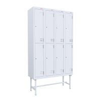 white locker 2 tier stand