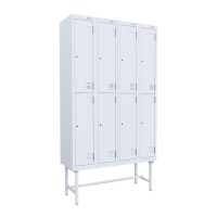 white locker 2 tier stand