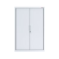 white tambour cabinet