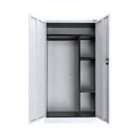 AusFile White Executive Cupboard - Black Kit