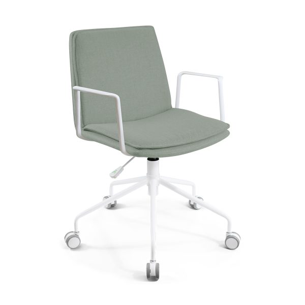 Maxwell - Task Base W - with Arms - PU Seafoam - Front tilt