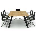 iSpace Sabre - Rectangular Meeting Table (1200 Leg)